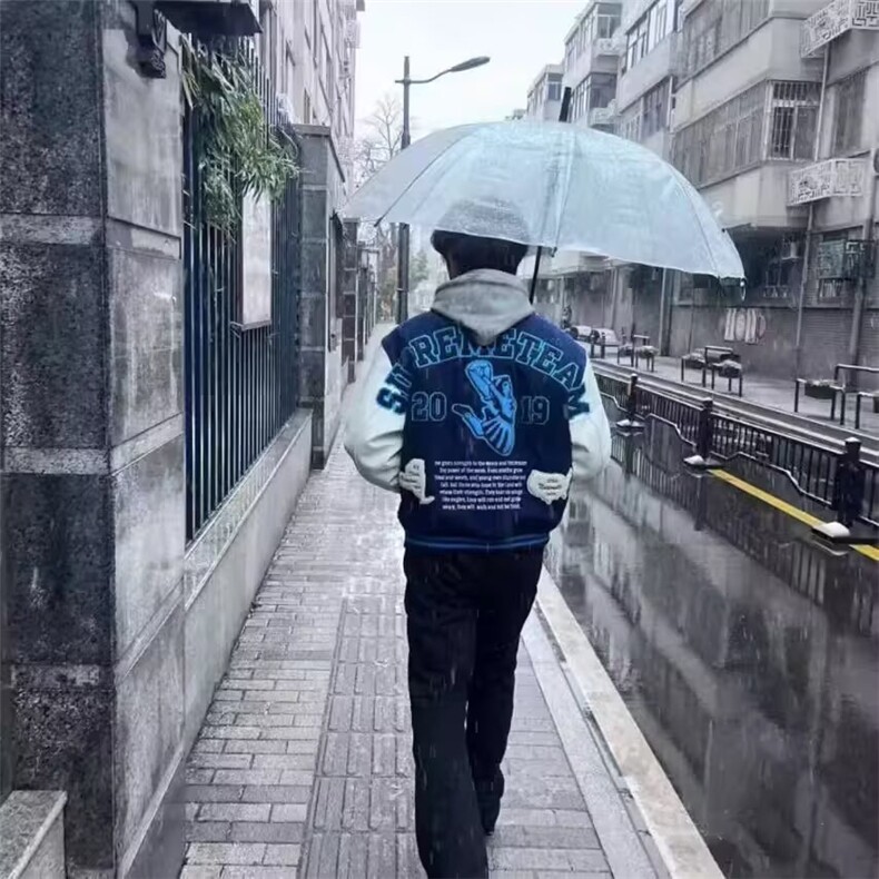 美式棒球服外套男春秋季新款洋气立领设计感宽松学生夹克上衣,男装夹克,四季星座505