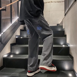 美式牛仔裤男春秋新款休闲直筒裤XK8008P50图片
