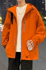 新款港风风户外夹克男连帽烫金返光冲锋衣外套A157B-J2512-特P80，男装夹克，电商A157B