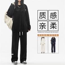 坠感休闲重磅条绒套装TZ813-特批98，男装休闲套装，星座718