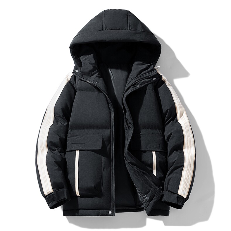 韩版潮牌宽松织带连帽情侣工装棉衣A161-MY8053,男装棉衣,电商A161