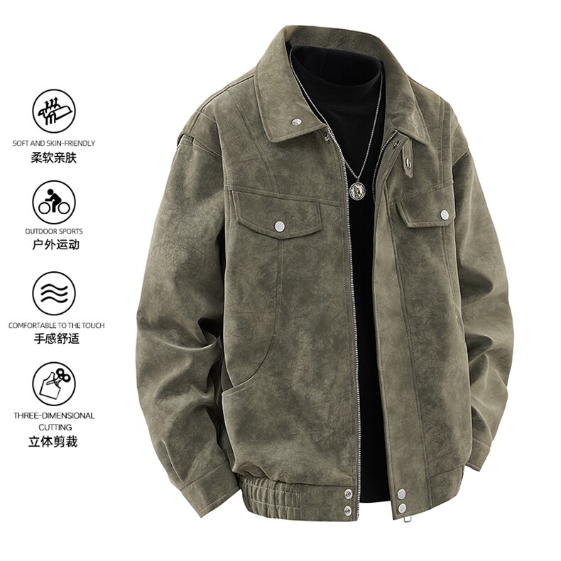 秋冬新款时尚休闲皮衣拉链外套男士JK02559-P95,男装皮衣,星座308B-2