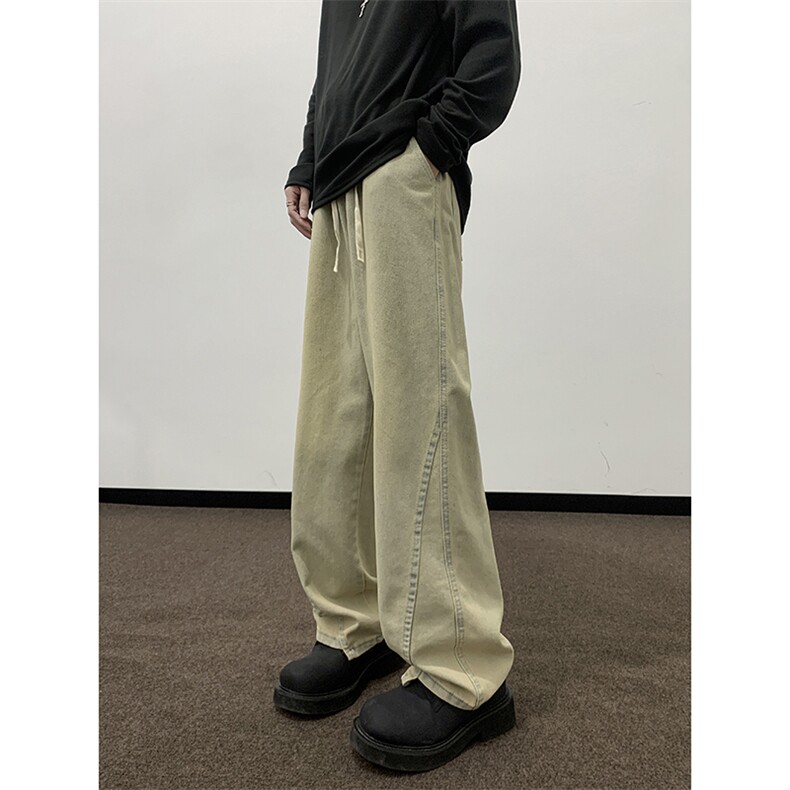 美式复古vibe高街牛仔裤宽松直筒百搭休闲阔腿N0674-P40,男装牛仔裤,星座308B-1