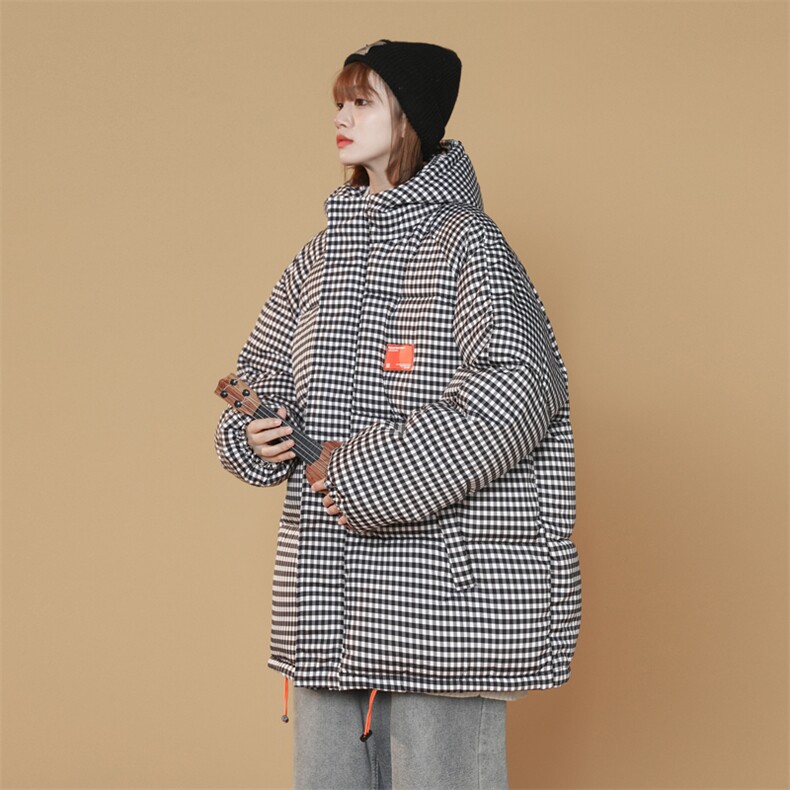 2025冬装加厚棉衣女宽松棉服连帽面包服棉袄外套3332-P100-控148,男装棉衣,星座207