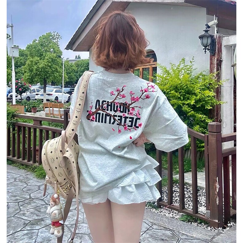万针全刺绣工艺抖音得物高品质260克重磅纯棉双纱美式高街短袖T恤,男装T恤,电商A486