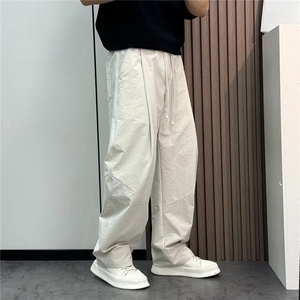 新款潮牌宽松版薄款弯刀裤高级感直筒百搭休闲长裤男KA60-P39图片