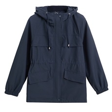 现货大货已出！！2025秋季女装新款时尚抽绳中长款显瘦连帽外套，女装风衣，以桐