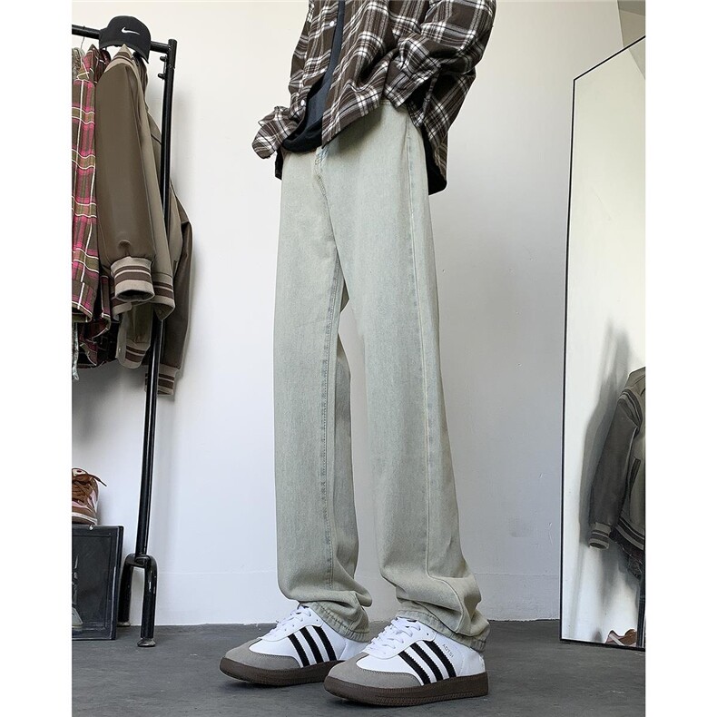 美式高街弹力直筒小脚牛仔裤男 潮牌简约显高休闲裤G606/P55图片