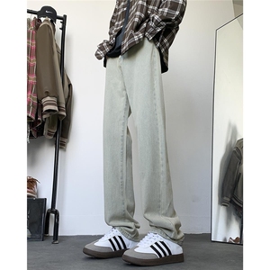 美式高街弹力直筒小脚牛仔裤男 潮牌简约显高休闲裤G606/P55图片