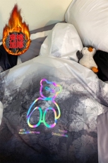8XL-M港风连帽棉衣男2023冬季新款渐变色夹棉棉服棉袄加肥加大码，男装棉衣，钱塘717(原712)