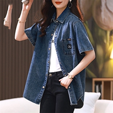 2023夏季新款简约气质宽松时尚休闲显瘦舒适上衣，女装衬衫，丽影随形