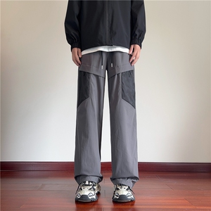 抖音品质春季眼口袋机能宽松冲锋裤B315-K24267-特p40控78图片