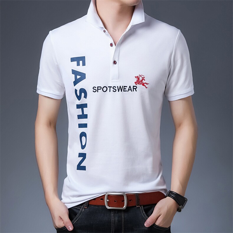 保罗polo衫男2023夏季新款潮流刺绣翻领上衣宽松黑色商务体，男装T恤，电商B212（原钱塘6029）