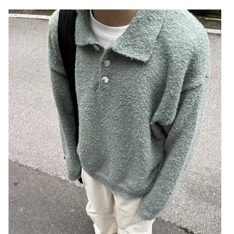【005】秋冬季翻领polo衫毛衣女上衣刺绣针织衫 A079-M5228-P50图片