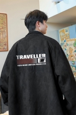 麂皮绒夹克男大码立领褂子外套JK85359-P68加绒款-P78，男装夹克，电商A040