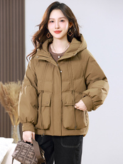 2025年冬季新款时尚简约显瘦棉服现货，女装棉衣/棉服，婷思杰（原婷想服饰）