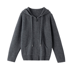 2025年秋季时尚百搭通勤简约休闲连帽，女装羊绒衫，玖雪绒羊绒