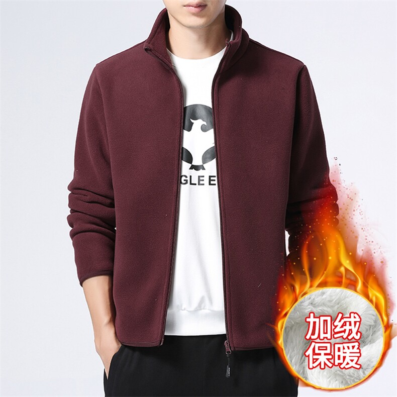 M-8XL男大码立领加绒加厚摇粒绒夹克外套5032-1_9810,男装夹克,星座1516-1