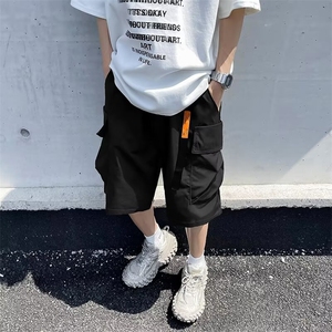 工装短裤男夏季高级感潮牌痞帅休闲裤子直筒阔腿宽松百搭五分中裤图片
