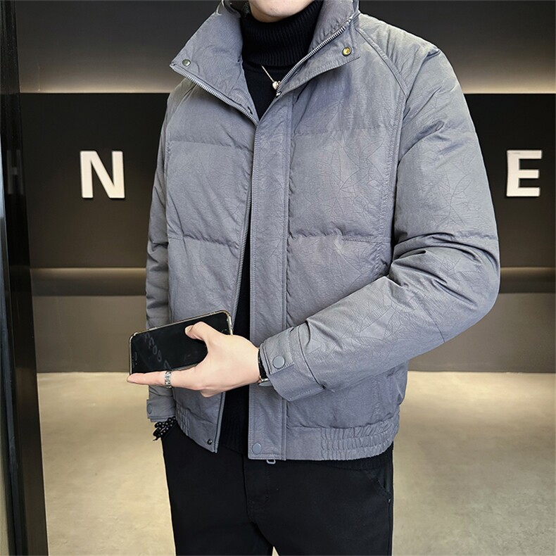 标50绒店主风男士立领暗花羽绒服保暖外套810-P195(控券后288)，男装羽绒服，电商B328