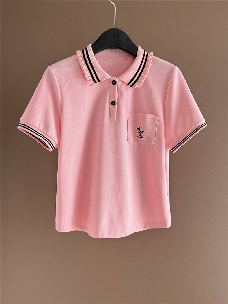 时尚潮流休闲套装裙女夏新款高级感显瘦Polo领短袖上衣裤裙两件套,女装套装/套裙,江南