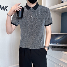 店主风社会小伙男高级感翻领POLO衫男保罗衫301A-1/PL114/P53，男装Polo衫，星座301A-1