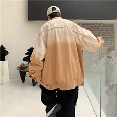 牛仔外套男韩版潮拼色高街2023冬季新款ins宽松百搭夹克W3910-P73，男装大码男装，星座412-3