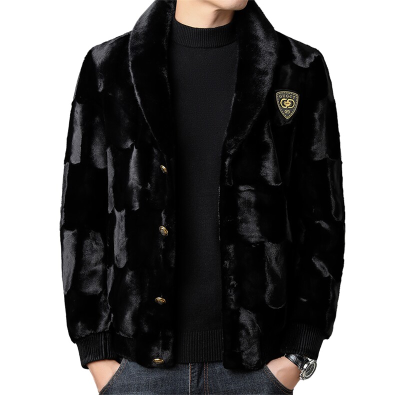 秋冬男士商务休闲夹克金貂绒外套中年时尚保暖上衣ZX8908-P245,男装夹克,星座1105-3