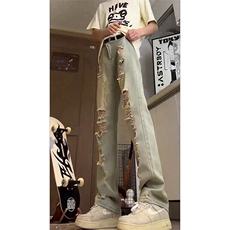 夏季美式高街破洞inx小众牛仔裤货号K725P55，男装牛仔裤，电商A063