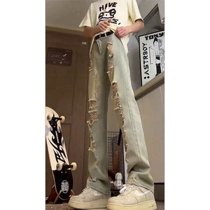 夏季美式高街破洞inx小众牛仔裤货号K725P55图片