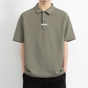 25068-特P50POLO衫男士珠地棉短袖2025夏季新款潮流修身翻领T恤图片