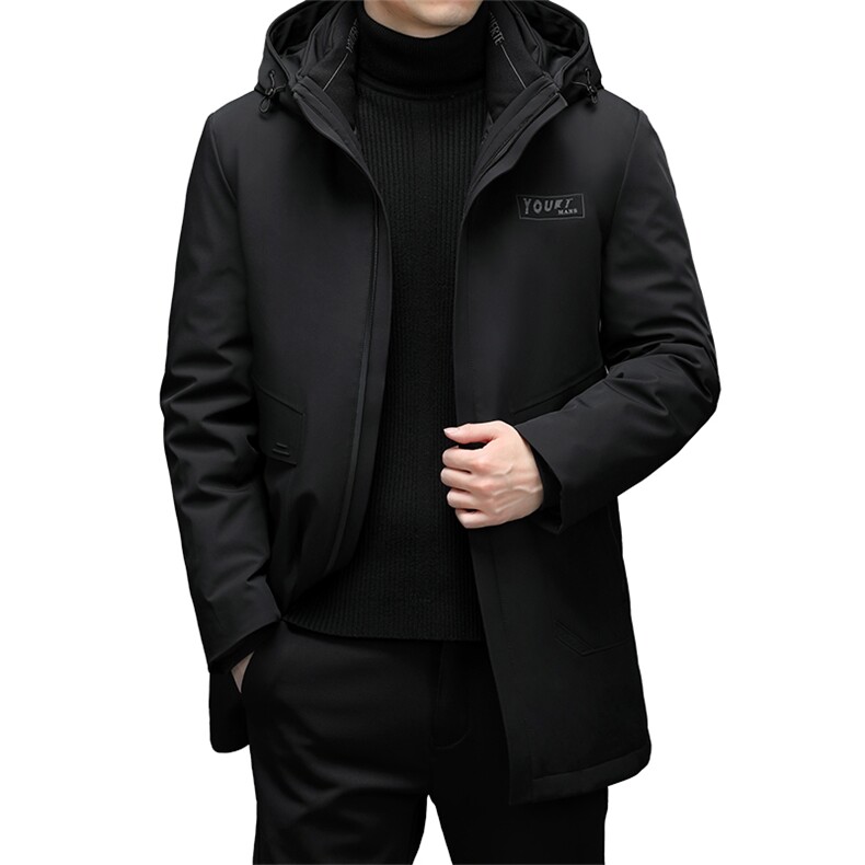 中年男纯色双面穿外套冬装可拆卸帽羽绒服爸爸装MYYL88128-P360,男装羽绒服,电商B212（原钱塘6029）