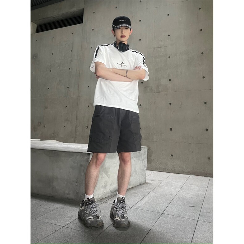 《自家图》工装短裤男士潮牌超薄宽松休闲中裤夏天DK801-P50,男装牛仔裤,星座1109-4