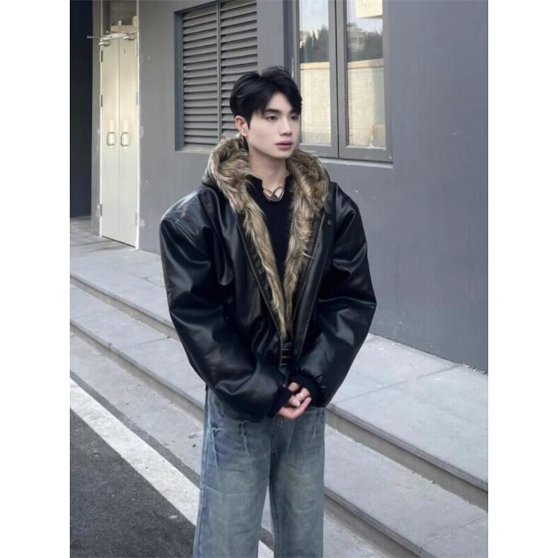 【有货】座山雕外套双面穿毛绒皮草派克服棉服夹克MY5015特P168,男装夹克,星座908-1