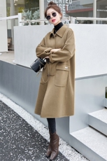 现货手工双面羊毛大衣2022年秋冬新款女装时尚韩版休闲外套，女装双面呢大衣，关键词