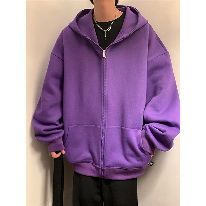 2025抖音得物品质重磅420克男士纯色开衫卫衣WY801P78/控105,男装卫衣,电商A148