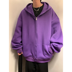 2025抖音得物品质重磅420克男士纯色开衫卫衣WY801 P78/控105图片