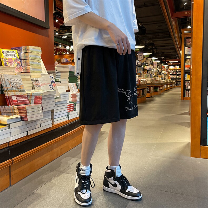 冰丝短裤男士大码宽松休闲五分裤男运动中裤MK37302-P15,男装休闲裤,电商A040