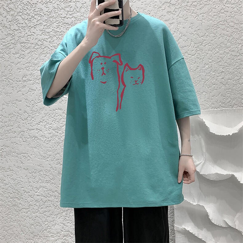 230g重磅纯棉短袖t恤男大码半袖半截袖 DX17378-P20图片