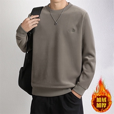 卫衣男秋冬休闲时尚圆领一体绒加绒加厚针织衫卫衣6653-P57，男装针织衫/毛衣，星座310B-3