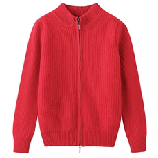 2025年秋季新款元宝针拉链针织儿童羊毛开衫时尚休闲通勤百搭，童装儿童羊毛衫，暖钟情羊绒