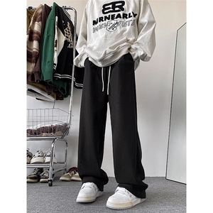04裤子加绒加厚宽松直筒运动裤ins潮牌休闲裤XZ211-1-K2359-P60图片