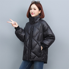 2023冬装新款百搭时尚潮流气质短款休闲小个子棉服外套女，女装棉衣/棉服，丽影随形