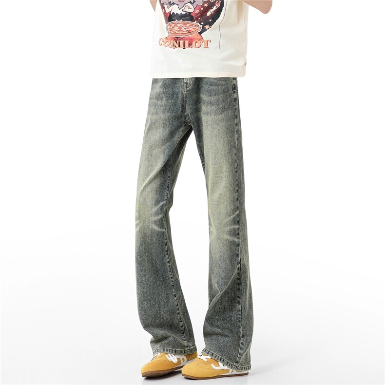 牛仔裤长裤高街宽松美式复古喇叭裤子KZ76807-TP50,男装牛仔裤,电商A247