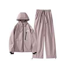 冬新俩件套时尚加厚保暖外套男女同款防水滑雪服套装TZ027-P240，男装休闲套装，电商A001