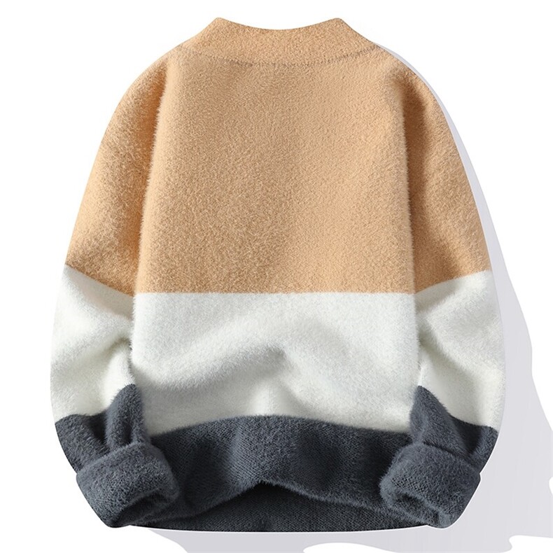 2024【新品】秋冬新款男士仿貂绒针织衫潮流百搭毛衣-M5179-P35,男装针织衫/毛衣,星座1105