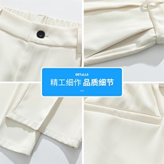 休闲宽松西装裤男士垂坠感阔腿长裤直筒裤子韩版潮牌Q819-P40，男装西服套装，星座610（原A335）