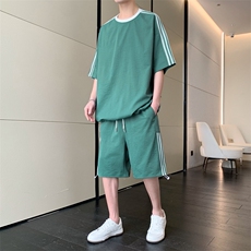 新款夏季薄款透气搭配一套短裤宽松套装TZ025-P68，男装牛仔裤，星座308B-2