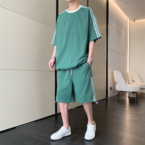新款夏季薄款透气搭配一套短裤宽松套装TZ025-P68图片