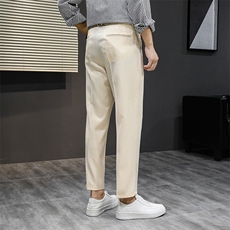 裤子男韩版潮流春夏季新款九分小西裤男士修身垂感西装裤休闲长裤，男装西裤，星座505-2（原电商A260-1)